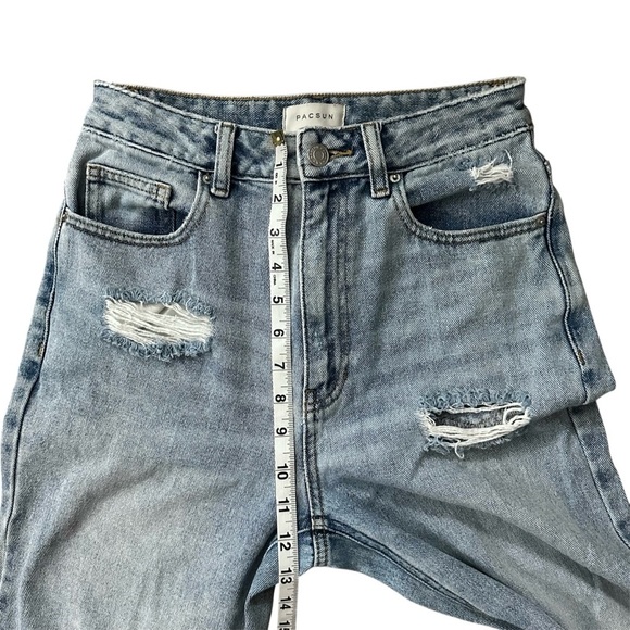PacSun 90's Boyfriend High Rise Distressed Jeans Blue Size 26 - Picture 7 of 8